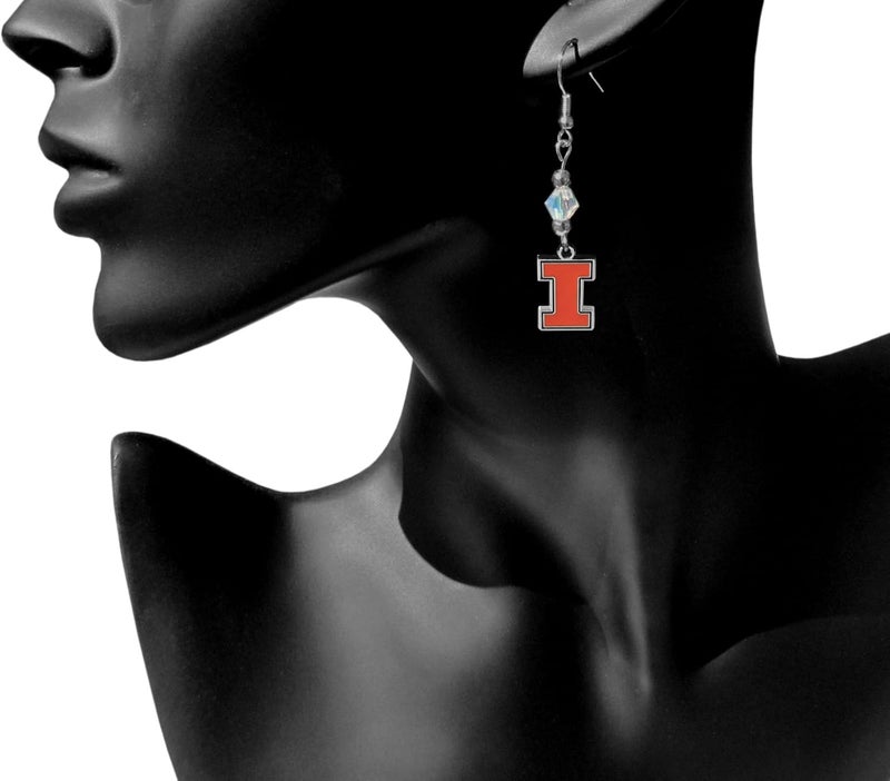 AGANS NCAA unisex-adult Crystal Dangle Earrings - Image 2